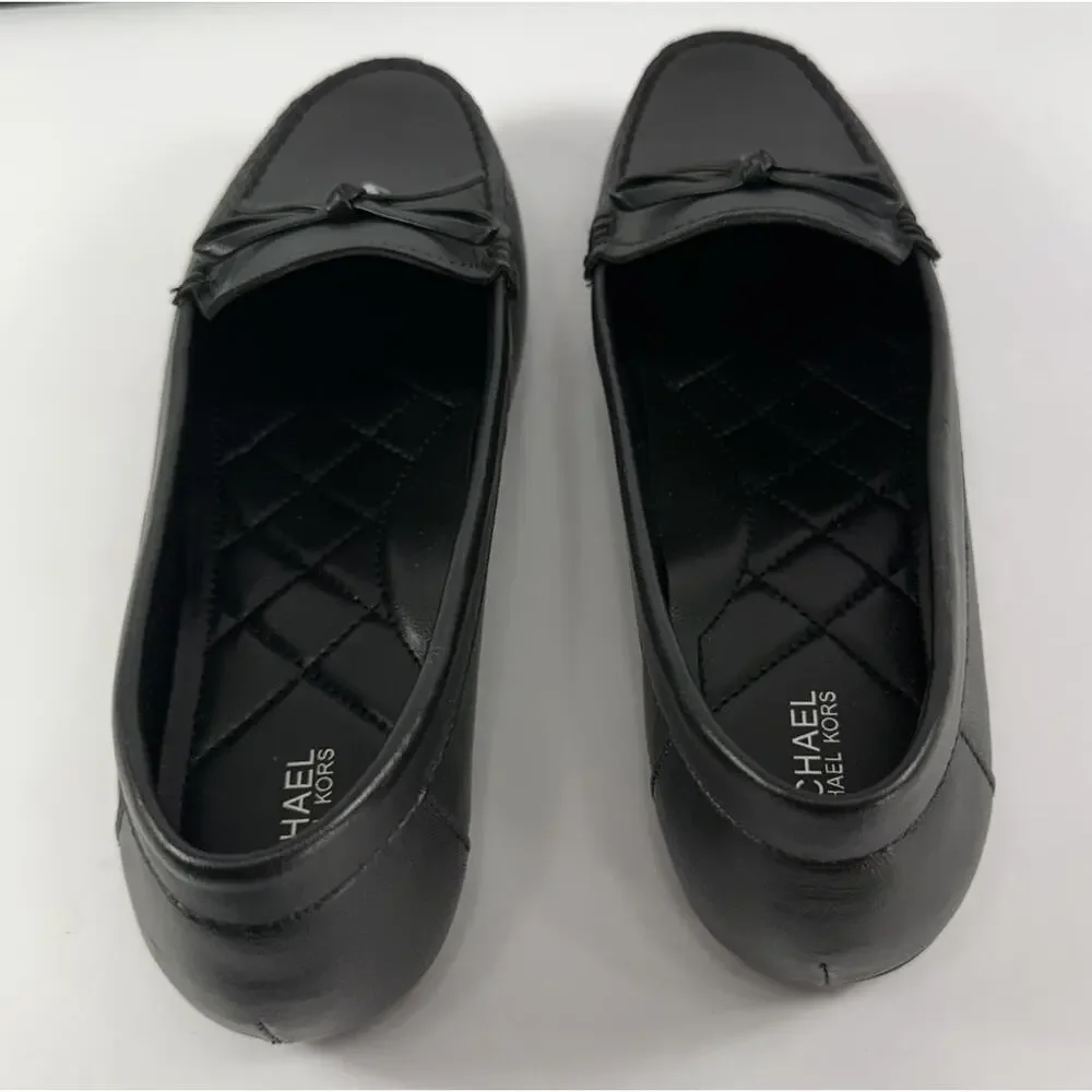 Michael Kors Juliette Moccasin Loafer Black Style 40S2JTFR1L 7.5M Excellent
